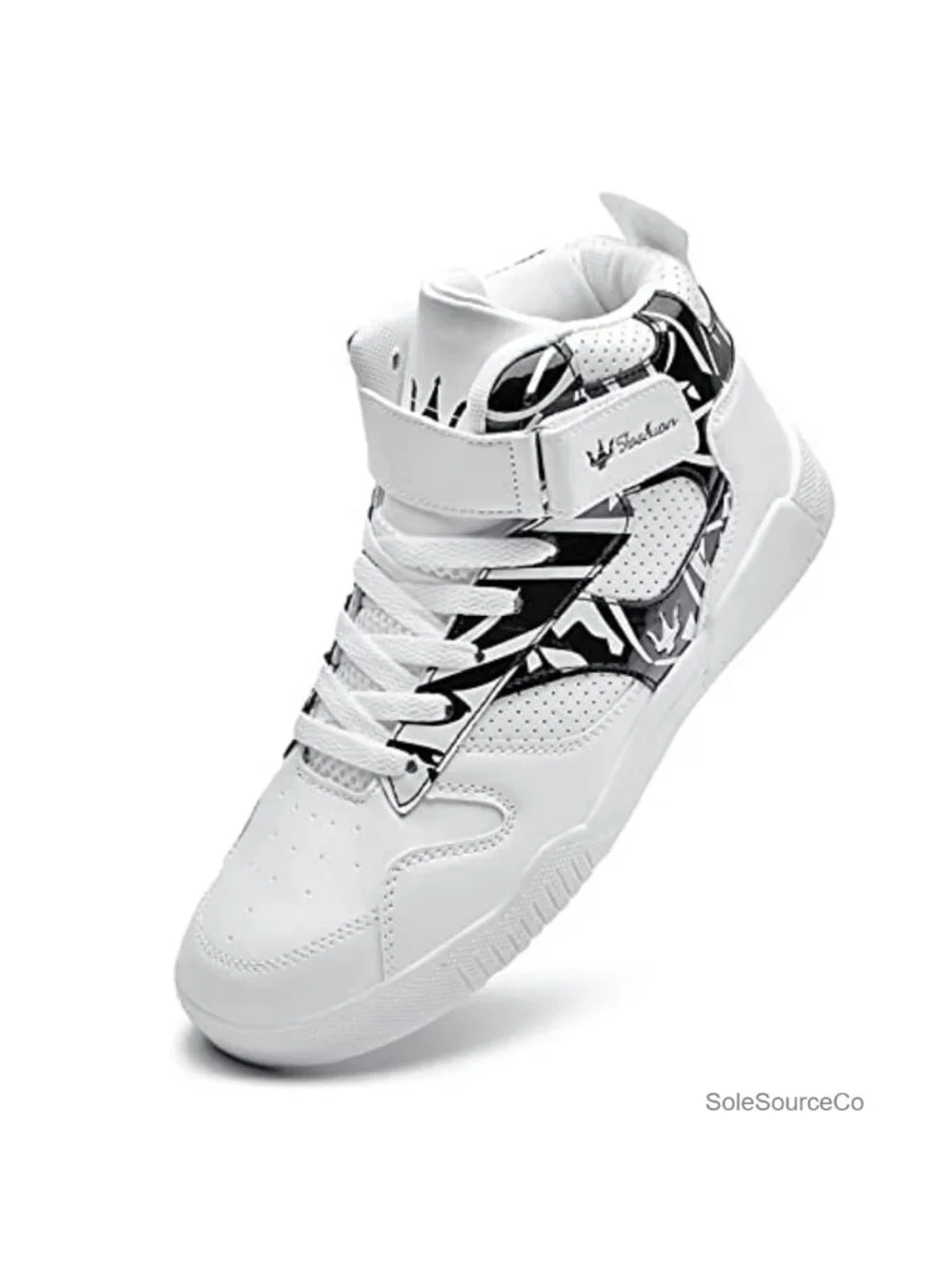 Men's High Top Leather Street Sneakers Lace-Up Breathable